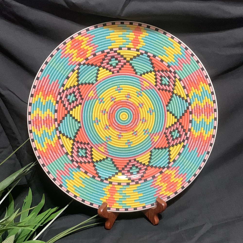 Vintage Villeroy & Boch Gallo Designs ETHNO 12” bone china Chop plate / platter